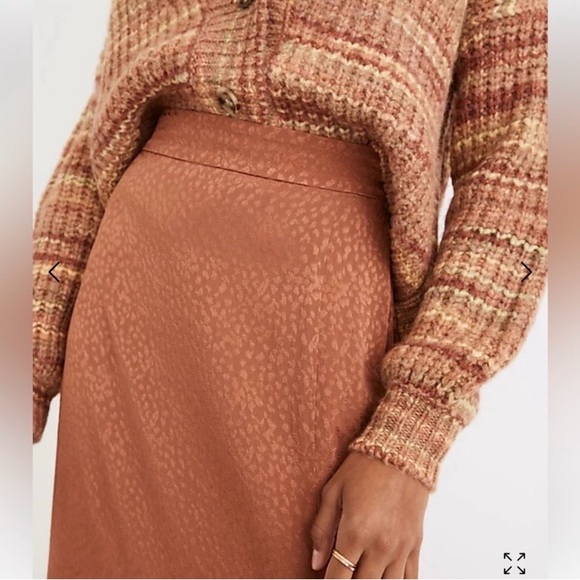 Madewell Flounce-Hem Midi Skirt in Cheetah Jacquard - Picture 2 of 6